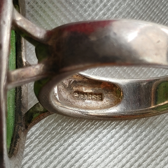 Barse lime turquoise silver ring 9 - Picture 6 of 7